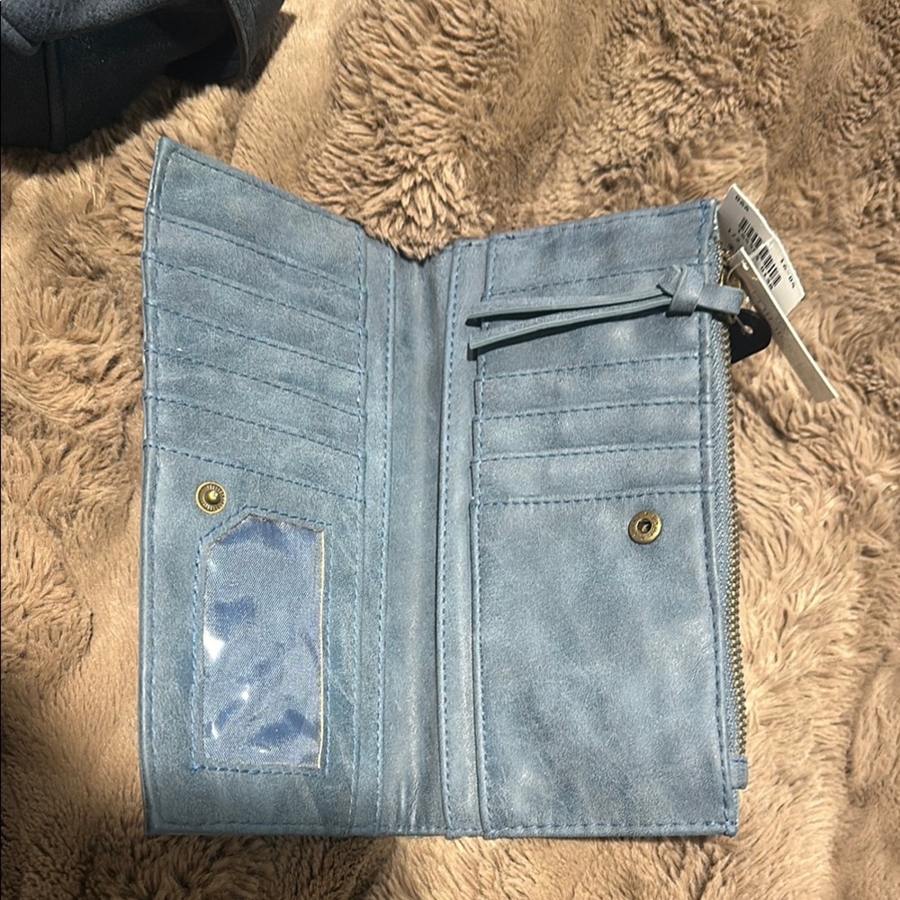 Monicci-Blue Women's Bag & matching Wallet - Picture 7 of 10